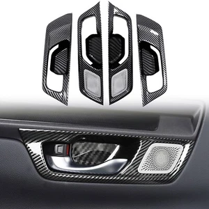 Cubierta protectora de tazón para manija interior de puerta de carbono para Honda CR-V 2023 2024 4 piezas - Imagen 1 de 8