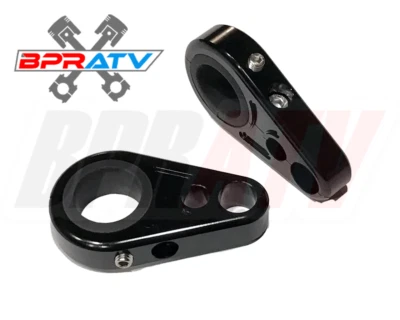 CNC Billet Black Front A-Arm Brake Line Clamps Yamaha Raptor 125 250 350 660 700 - Image 1 of 4