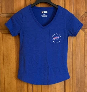 Women's NFL Team Apparel S/S Blue "Buffalo Bills" V-Neck T-Shirt Tag Size S - Picture 1 of 4