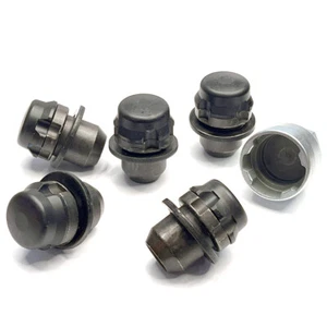 5x Genuine Land Rover Locking Wheel Nuts 14x1.50 Black Land Rover Discovery 5 - Picture 1 of 5