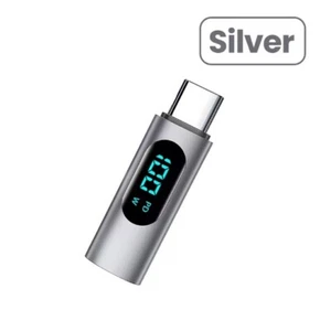Elough 100W C Silver Digital Adapter USB C M. to USB C F. PD Fast Charging - Picture 1 of 5