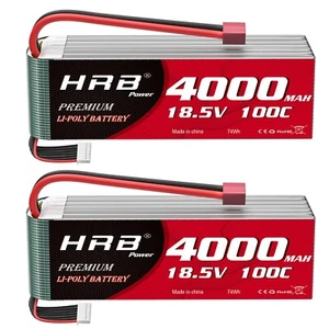 2pcs 18.5V 4000mAh 5S 100C LiPo Battery Deans For RC Helicopter Boat Car Truck - Picture 1 of 7