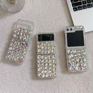 For Samsung Galaxy Z Flip 7/6/5/4/3 Case Diamond Luxury Fashion Girl Phone Cover - Picture 1 of 15