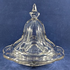 Antique Krys-Tol Chippendale Covered Glass Butter Dish - Picture 1 of 6