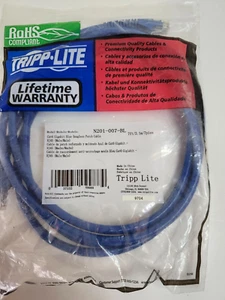 Tripp-Lite 7ft Snagless CAT6 Patch Cable, Blue (N201-007-BL) - Lot of 3 - Picture 1 of 1