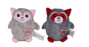 Valentine's Day 2 Piece Mini Plush Cat Friends for Gifting - 5.5 Inches - Picture 1 of 1