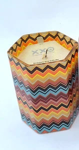 TARGET MISSONI Tuscan Sunrise Candle Multicolor Zick Zag Glas Glas 4" H NEU - Bild 1 von 4