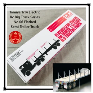 Tamiya 1/14 Electric Rc Big Truck Series No.06 Flatbed Semi-Trailer Truck Japan - Picture 1 of 7