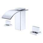 SUMERAIN Bathroom Sink Faucet Contemporary 8" Widespread 2-Handle in Chrome
