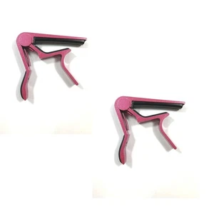 Paquete de 2 capo de guitarra JMS estilo gatillo rosa para guitarra acústica o eléctrica - Imagen 1 de 5