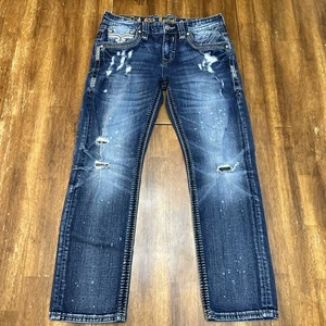 ROCK REVIVAL Relaxed Distressed Denim Jeans Herren 33X30 Thor Straight - Bild 1 von 24