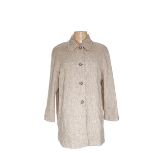 London Fog Women's Wool Overcoat - Size 16, Brown - Picture 1 of 4