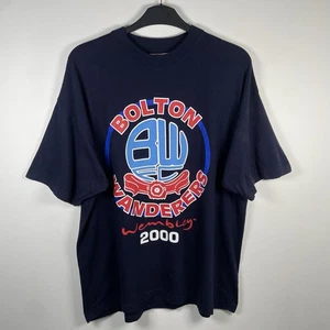 Camiseta Bolton Wanderers Wembley 2000 Redwood Vintage Azul Marino Para Hombre Talla XL - Imagen 1 de 14