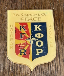 Crest Military Shield Wood Kfor Kosovo Of Peace Numbered Vintage - Picture 1 of 5