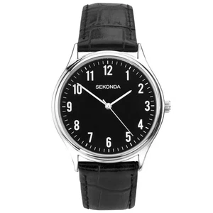 Orologio Sekonda Uomo Evans 40mm Classico Quarzo Analogico Cinturino Pelle Nero - Foto 1 di 10