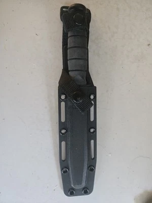 Kabar Fighter Black Hard Plastic Sheath for 7" Blades with Belt Clip - Image 1 of 4