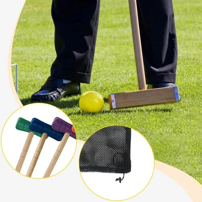 Jeu De Croquet Portable Pour 4 Joueurs, Pour Pelouse Et Extérieur, Pour Adultes - Photo 1/4