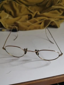 Antique/vintage Gold Tone Algha Spectacles, No Lenses. Original Case, Fold Flat - Picture 1 of 11