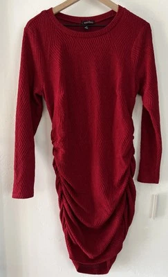 Speechless Womens Red Sparkle Metallic Ruched Bodycon Dress Size 2X NWT - Image 1 of 4
