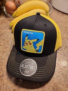 Pokemon Hat Snapback Pikachu Baseball cap Adjustable 1 size fits all Kids Adults - Picture 1 of 8