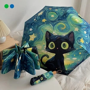 Cartoon Cat Windproof Umbrella Windproof Shade Sun Umbrella Sunny - Picture 1 of 14