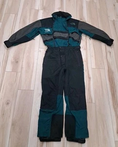 VTG 90s The North Face Ski Suit Steep Tech Teal Black Mens L Ultrex B.C. Canada - Picture 1 of 13