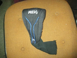 slightly used  Maxfli  Rev 3   Driver  headcover Black with Blue Lines - Picture 1 of 7