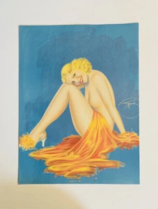 Vintage Billy DeVorss Glamour Blond Girl Pin-Up Print - Picture 1 of 14
