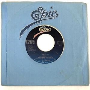 Michael Jackson Beat It Get On The Floor With 1979 Epic Records 45rpm 7" Vinyl - Picture 1 of 5