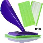 4X Reusable Microfiber Mop Pads For Swiffer Wet Jet Pads For Wet & Dry Sweeping