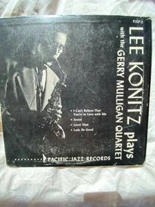 LEE KONITZ - Plays with Mulligan ~ PACIFIC JAZZ 10" LP 2 {dg orig} w/CHET BAKER - Imagen 1 de 5