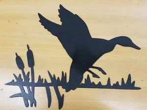 Duck in cat tails metal wall art plasma cut sign gift idea  - Picture 1 of 1