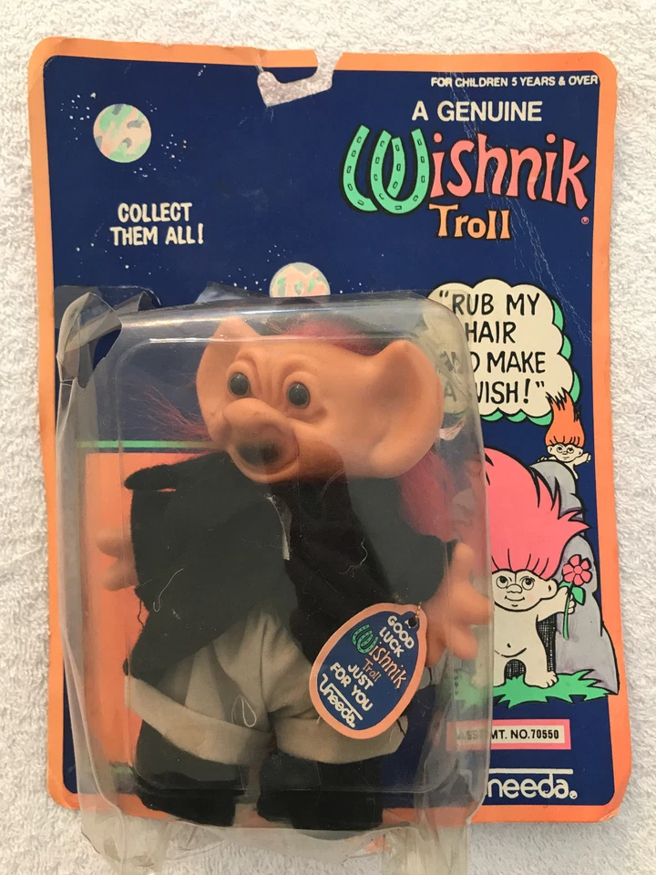 Uneeda Wishnik Bride-nik Troll Doll in Original 1981 No.70550