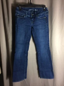 American Eagle Womens Jeans Size 2 Blue Slim Bootcut - Picture 1 of 4