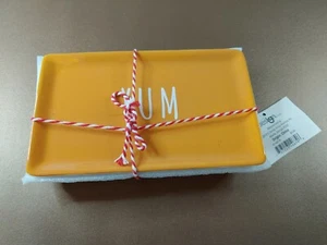 NEW DESIGN GROUP SMALL PLATTER TRAYS CERAMIC FARMHOUSE DECOR LIKE RAE DUNN - Picture 1 of 2