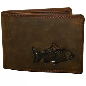 Geldbörse Herrenbörse Leder Brieftasche Fisch Motiv - verschiedene Designs - Bild 1 von 25