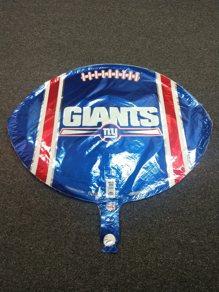 18" NFL New York Giants Football Shaped Foil Balloon - Licensed Party Balloon - Image 1 of 1