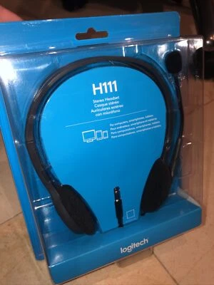 Logitech H111 Black On the Ear Stereo Headset - Image 1 of 4