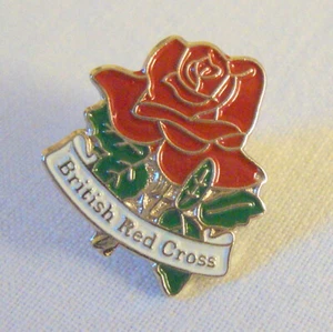 British Red Cross ''Red Rose'' Pin Badge - Picture 1 of 5