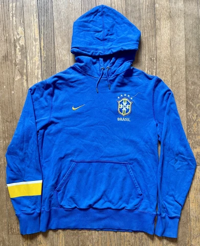 Nike CBF Brasil Brazil Futbol Sweatshirt Hoodie blue  Men's Size Medium Cover
