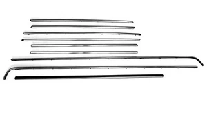 Mercedes-Benz W123 Sedan Long (V123) 4-Door Body Molding Set Trim, 9 pcs NEW - Foto 1 di 5