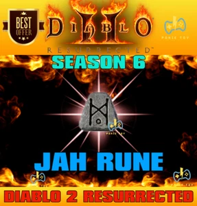 DIABLO 2 RESURRECTED🔥JAH RUNE #31 RUNE 🔥D2R LADDER SEASON 6 - Picture 1 of 1