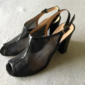 Nanette Lepore Black Mesh Slingback Heels, size 8 - Picture 1 of 6
