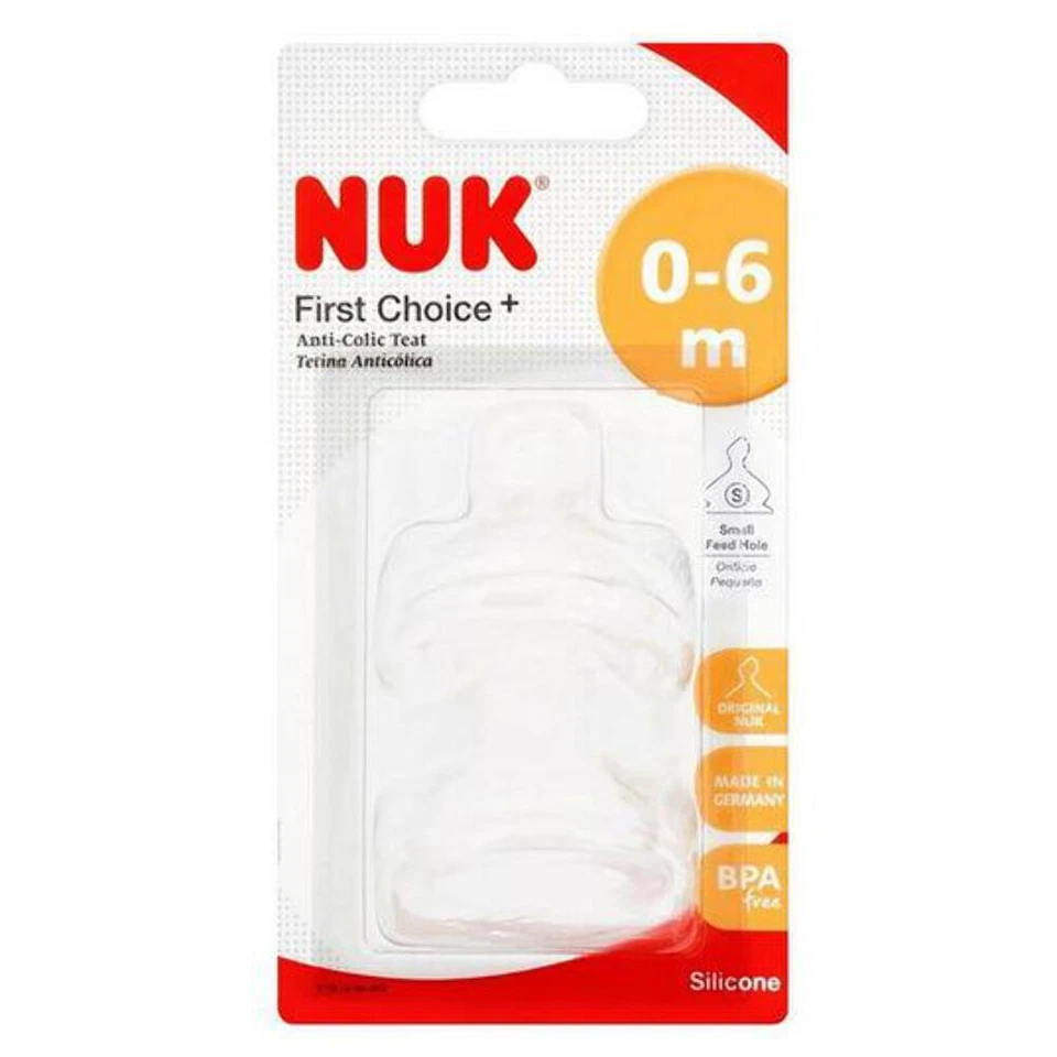 NUK First Choice Plus Anti-Colic Teat 2 Pack - Small 0-6 Months - image 1 of 1