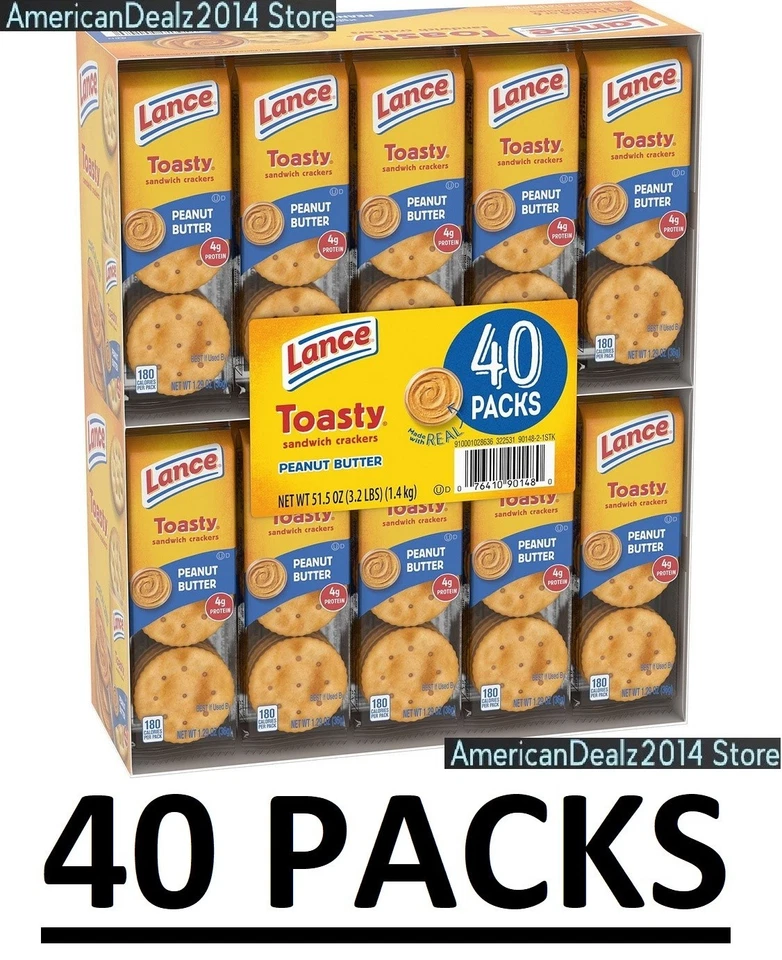 Lance Toasty Peanut Butter Sandwich Crackers, 1.29 oz., 40 pk. - Image 1 of 1