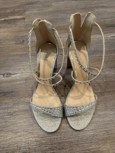 jewel badgley mischka sandals Sz 9 With Rhinestones - Picture 1 of 24