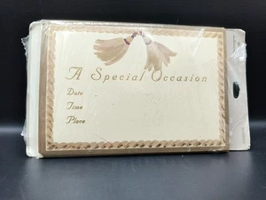 Vintage Hallmark Party 8 Invitations Birthday Anniversary VTG New Gold Special - Picture 1 of 2