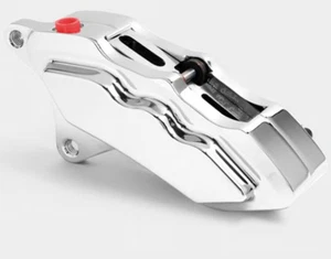 Hawg Halters Inc Direct Bolt-On 6 Piston Front Left Brake Caliper - Chrome - Picture 1 of 6
