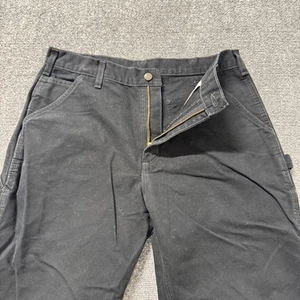 Carhartt Pants Men's 34x31 B11-BLK Loose Original Fit Carpenter 100% Cotton - Picture 1 of 17
