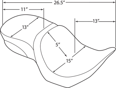 DRAG SPECIALTIES SEATS Assento de Turismo de Baixo Perfil Compatível com Victory Hammer - Imagem 1 de 4